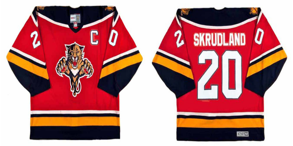 2019 Men Florida Panthers #20 Skrudland red CCM NHL jerseys->florida panthers->NHL Jersey